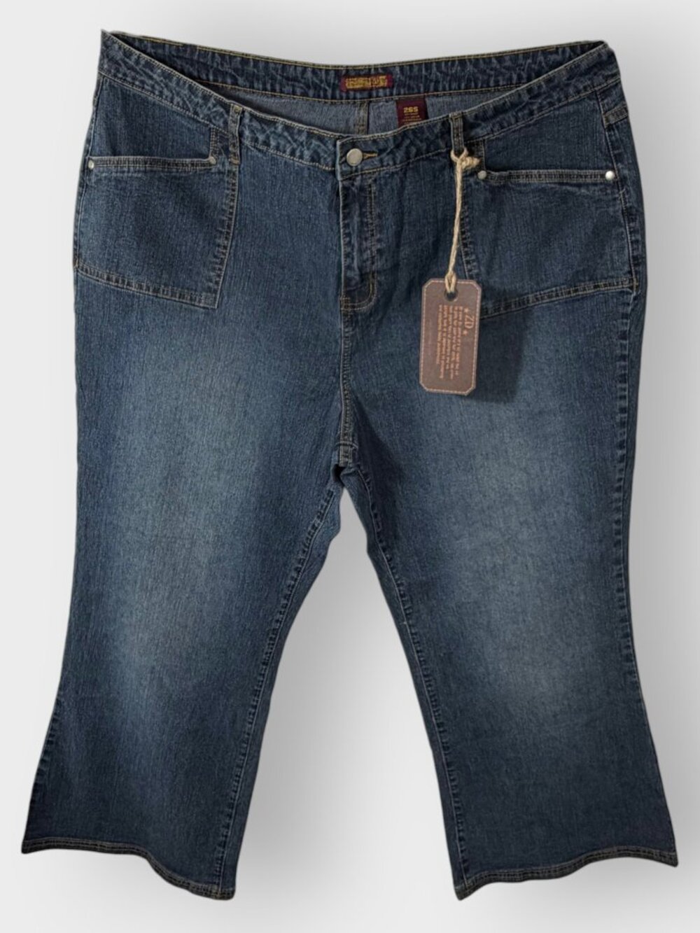 NEW Zana Di Stretch Boot Cut Jeans | Plus Sz 26S | Medium Wash | Y2K